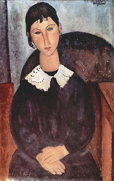 Amedeo Modigliani Elvira mit weissem Kragen